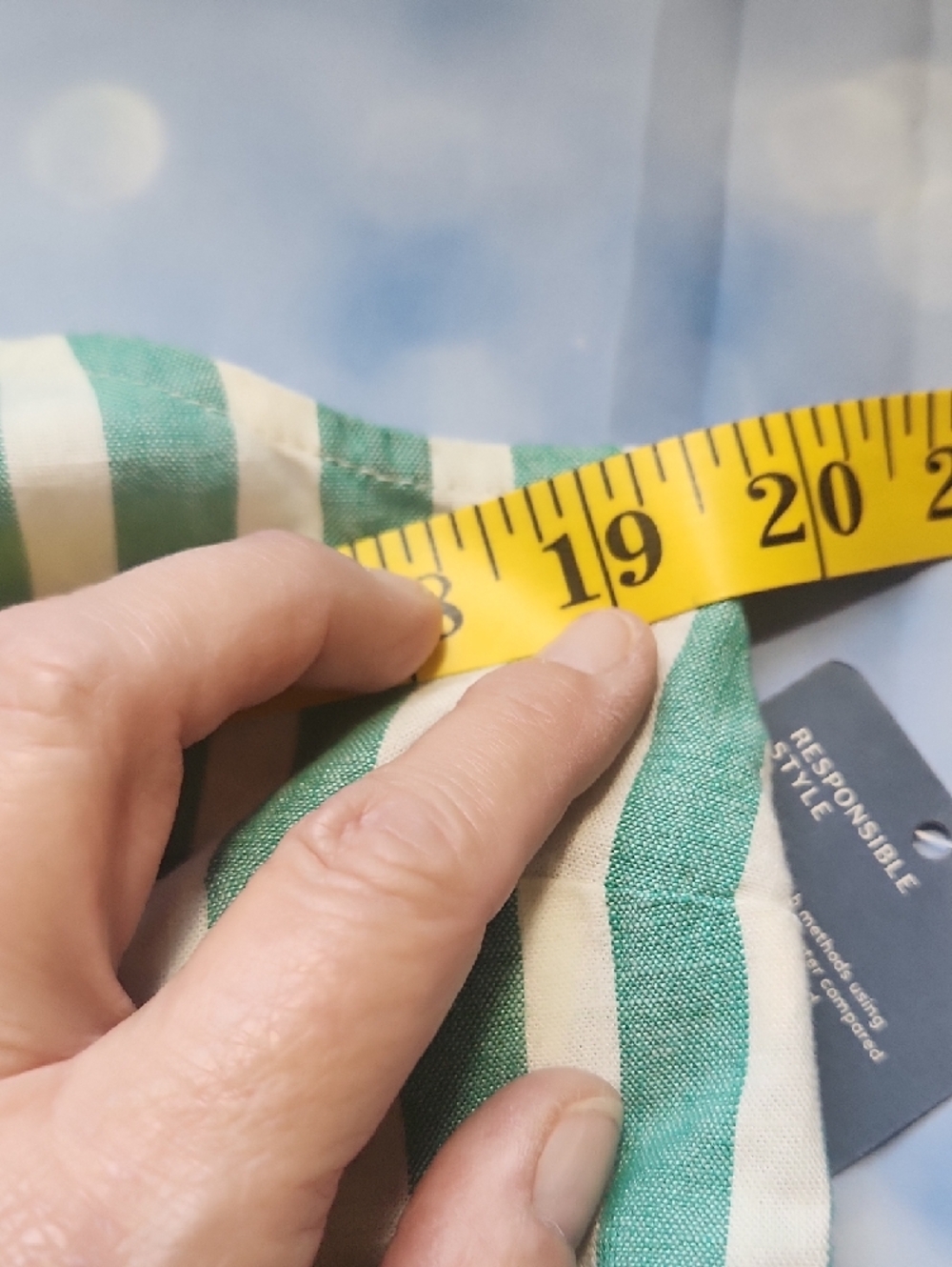 Green and White Striped Maxi Dress - Picture 5 of 11